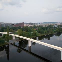 The Štvanice Footbridge in Prague