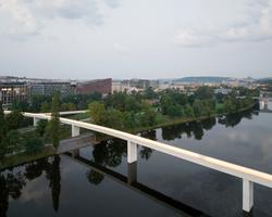 The Štvanice Footbridge in Prague